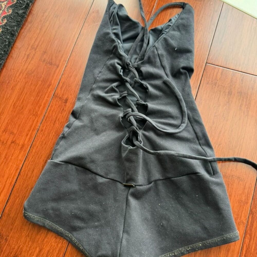 MIKA YOGA WEAR Women's Black Playsuit-romper - Picture 2 of 2